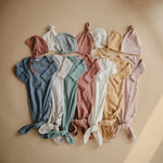 Mushie Ribbed Baby Bonnet Made with Organic Cotton for Warmth and Comfort - Everetts Place Boutique - 