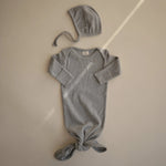 Mushie Ribbed Baby Bonnet Made with Organic Cotton for Warmth and Comfort - Everetts Place Boutique - 