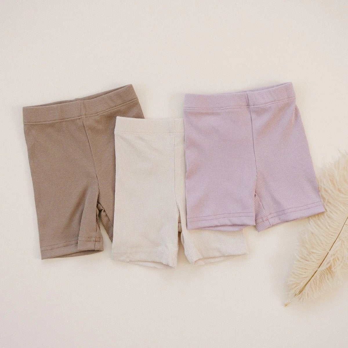 Little Joy Co. Ribbed Bamboo Bike Shorts for Babies and Toddlers Everyday - Everetts Place Boutique - 