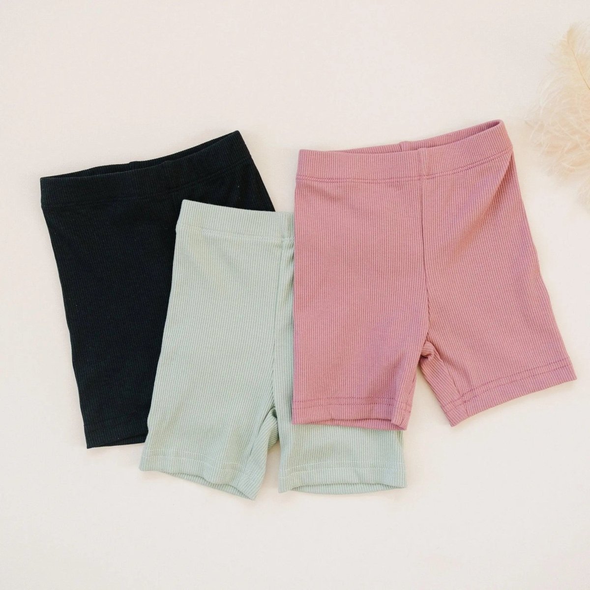 Little Joy Co. Ribbed Bamboo Bike Shorts for Babies and Toddlers Everyday - Everetts Place Boutique - 