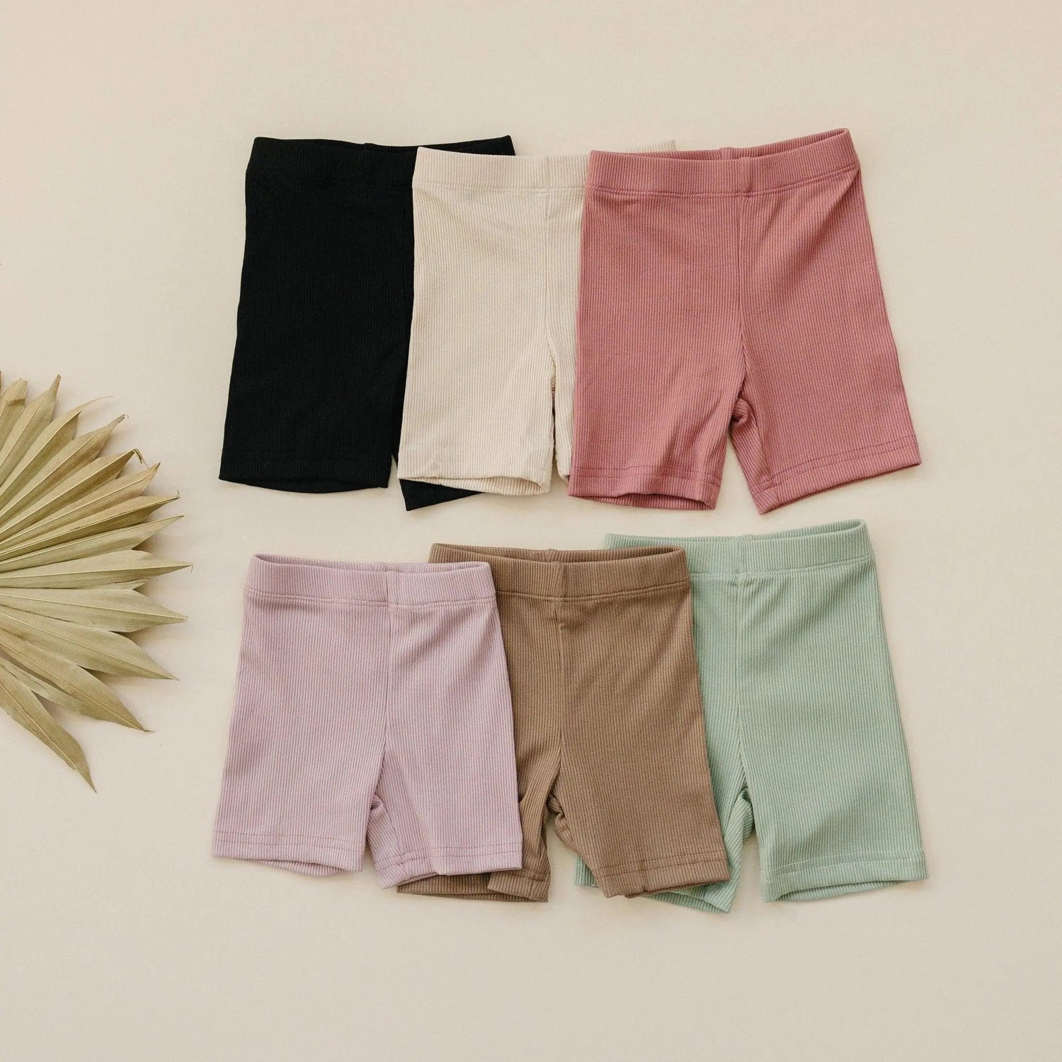 Ribbed Bamboo Bike Shorts - Shorts, Fashion, Textile, Pink, Active Shorts | Everetts Place