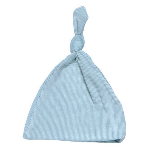 Three Little Tots Ribbed Blue Bird Hat - 