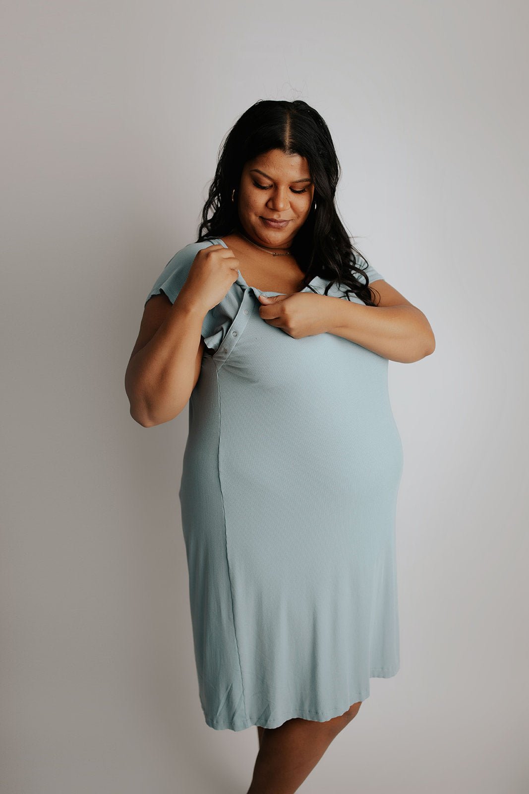 Three Little Tots Ribbed Blue Bird Labor and Delivery Nursing Hospital GownEveretts Place