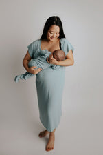 Three Little Tots Ribbed Blue Bird Labor and Delivery Nursing Hospital GownEveretts Place