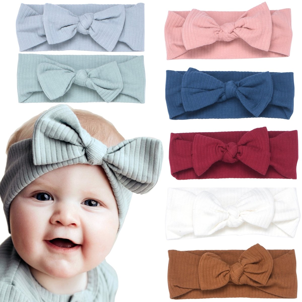 Three Little Tots Ribbed Knot Headband - 