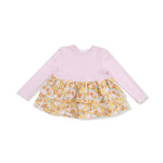 Angel Dear Ribbed Long Sleeve Top And Peplum Legging Set For Girls - Everetts Place Boutique - 