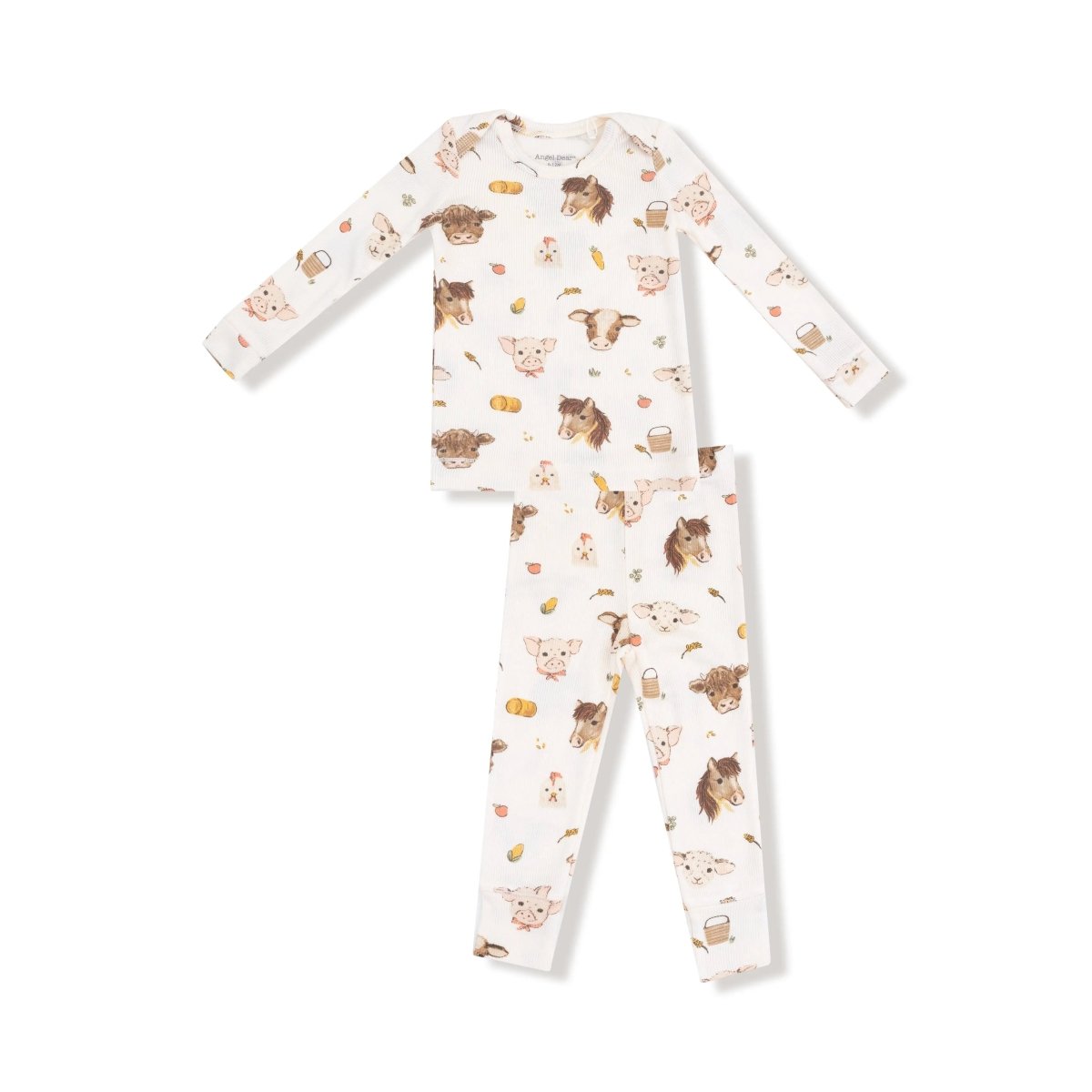 Angel Dear Ribbed Modal Loungewear Set For Kids Soft And Cozy Pajamas - Everetts Place Boutique - 