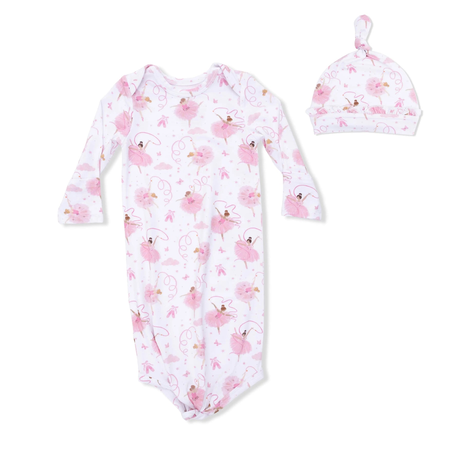 Angel Dear Ribbon Ballerinas - Knotted Gown and Ruffle Hat - 