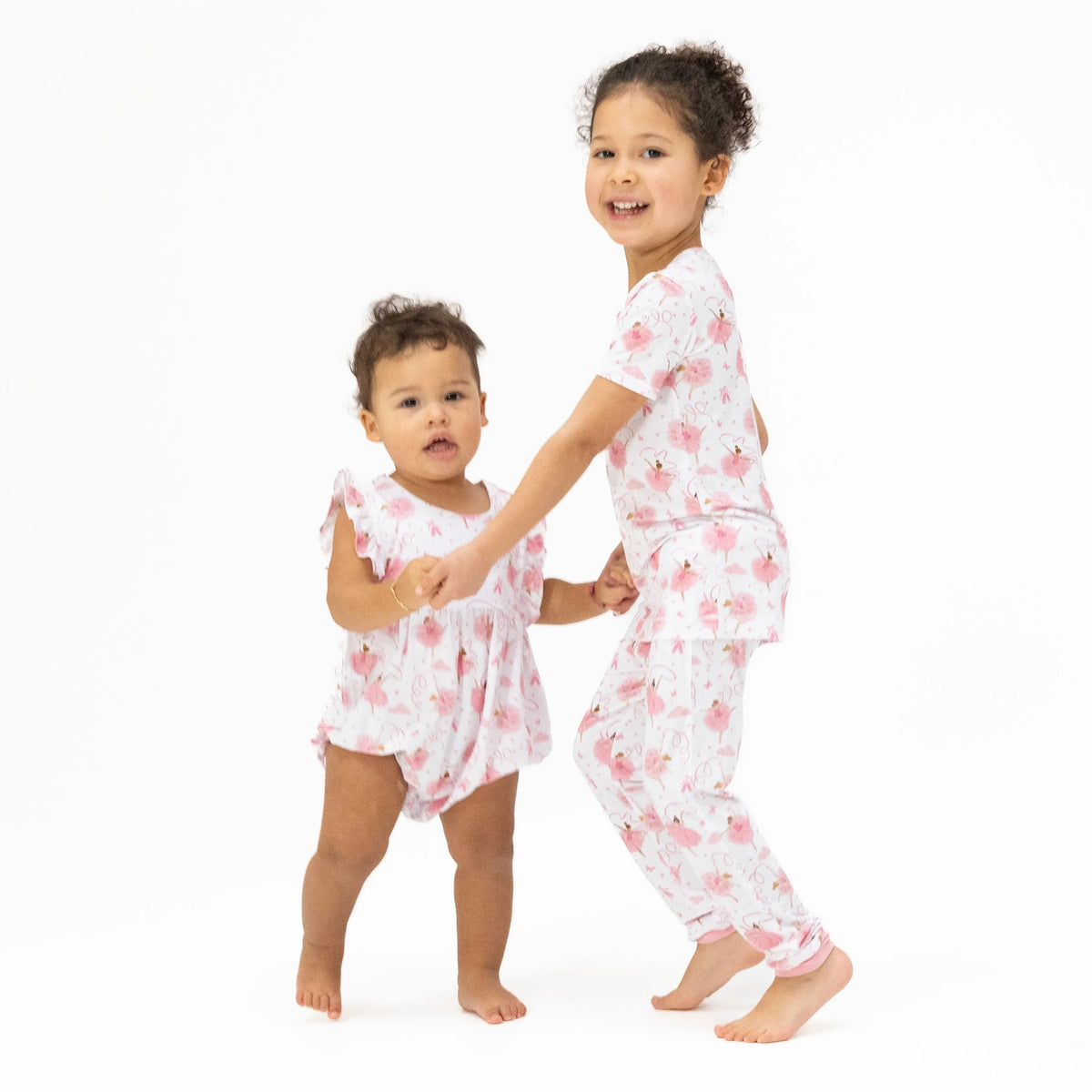 Ribbon Ballerinas - Ruffle Playsuit - Baby & Toddler Clothing, Child, Pink, Happiness, Nightwear | Everetts Place