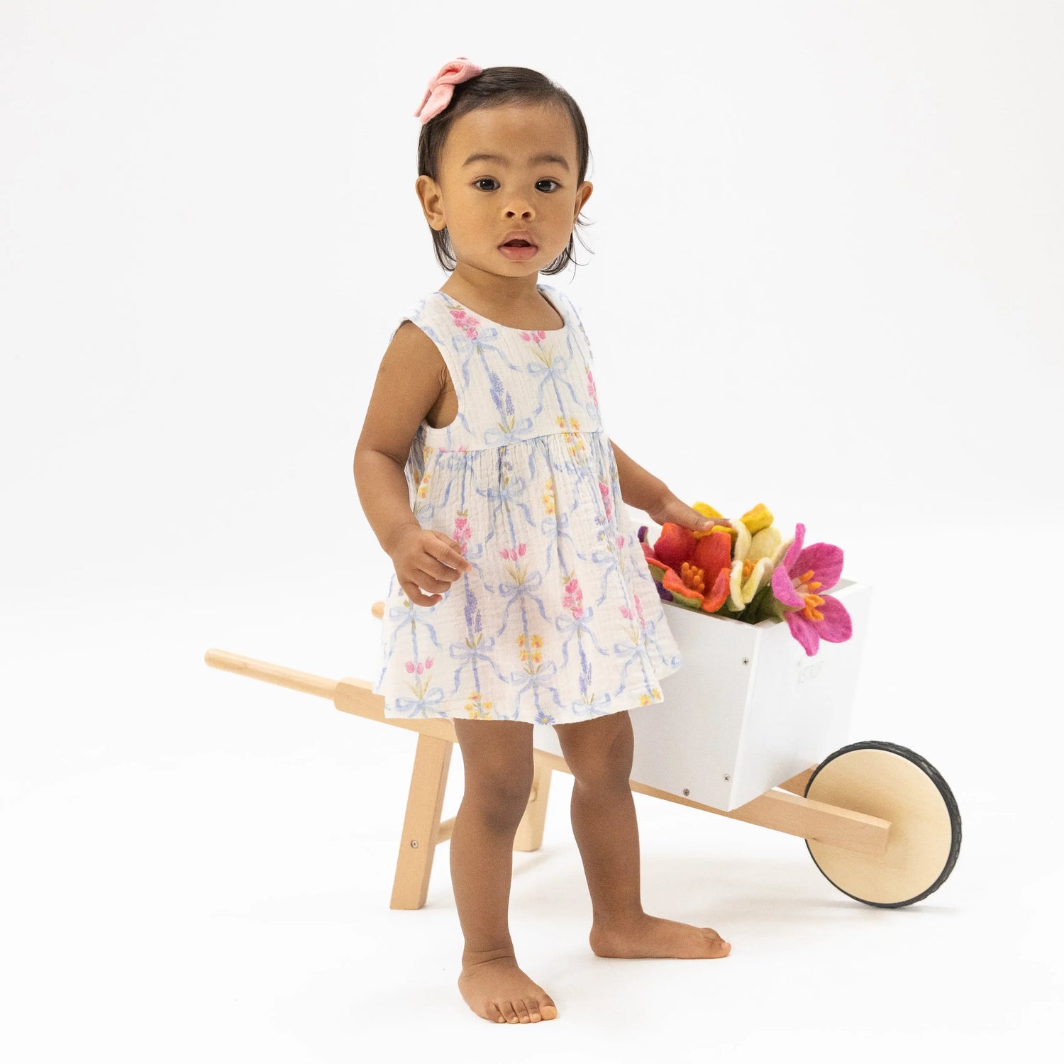 Angel Dear Ribbon Bouquets - Infant Dress with Bow and Bloomer - 