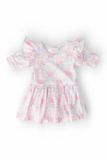 Mila & Rose ® Ribbons & Roses 3/4 Sleeve Flutter Twirl Bodysuit - 