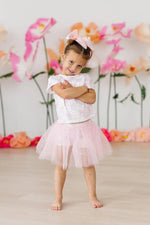 Mila & Rose ® Ribbons & Roses Ruffle Pocket Tee - 