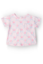 Ribbons & Roses Ruffle Pocket Tee - Sleeve, White, Textile, Pink, Baby & Toddler Clothing | Everetts Place