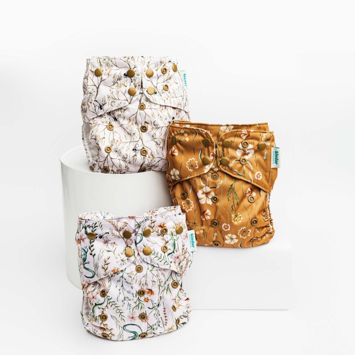 Floral: Essentials Pocket Cloth Diaper with Athletic Wicking Jersey, Grows with your Baby - Everetts Place Boutique -