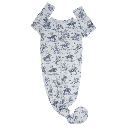 Rip's Ranch Knotted Gown Baby Outfit by Sweet Bamboo Sweet Bamboo Everetts Place: Online Boutique