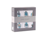 Newcastle Classics Robot Cotton Muslin Crib Sheet - 