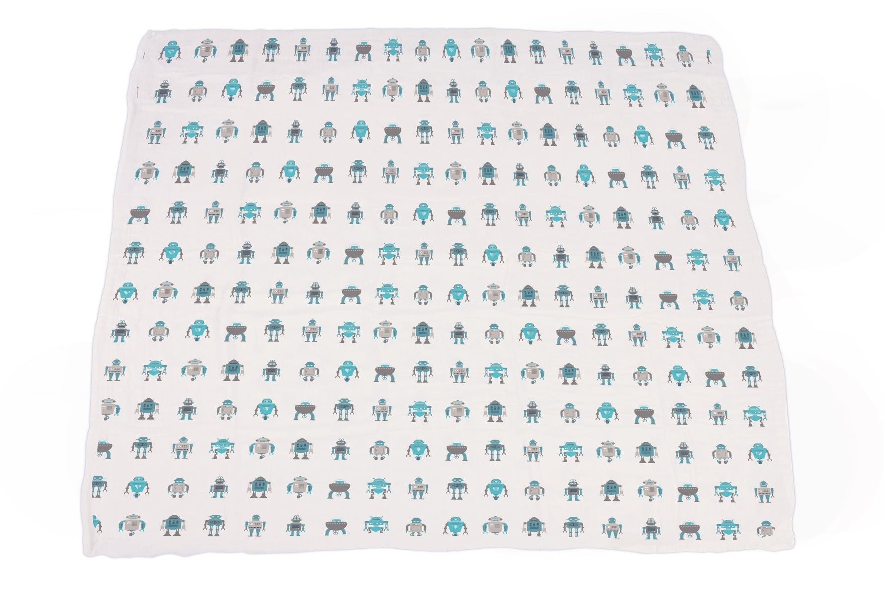 Newcastle Classics Robots Blanket with Cozy Softness for Kids - Cotton Muslin Softness - Home & Garden > Linens & Bedding > Bedding > Blankets Cotton Newcastle Blanket