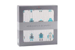 Newcastle Classics Robots Cotton Muslin Newcastle Blanket - 