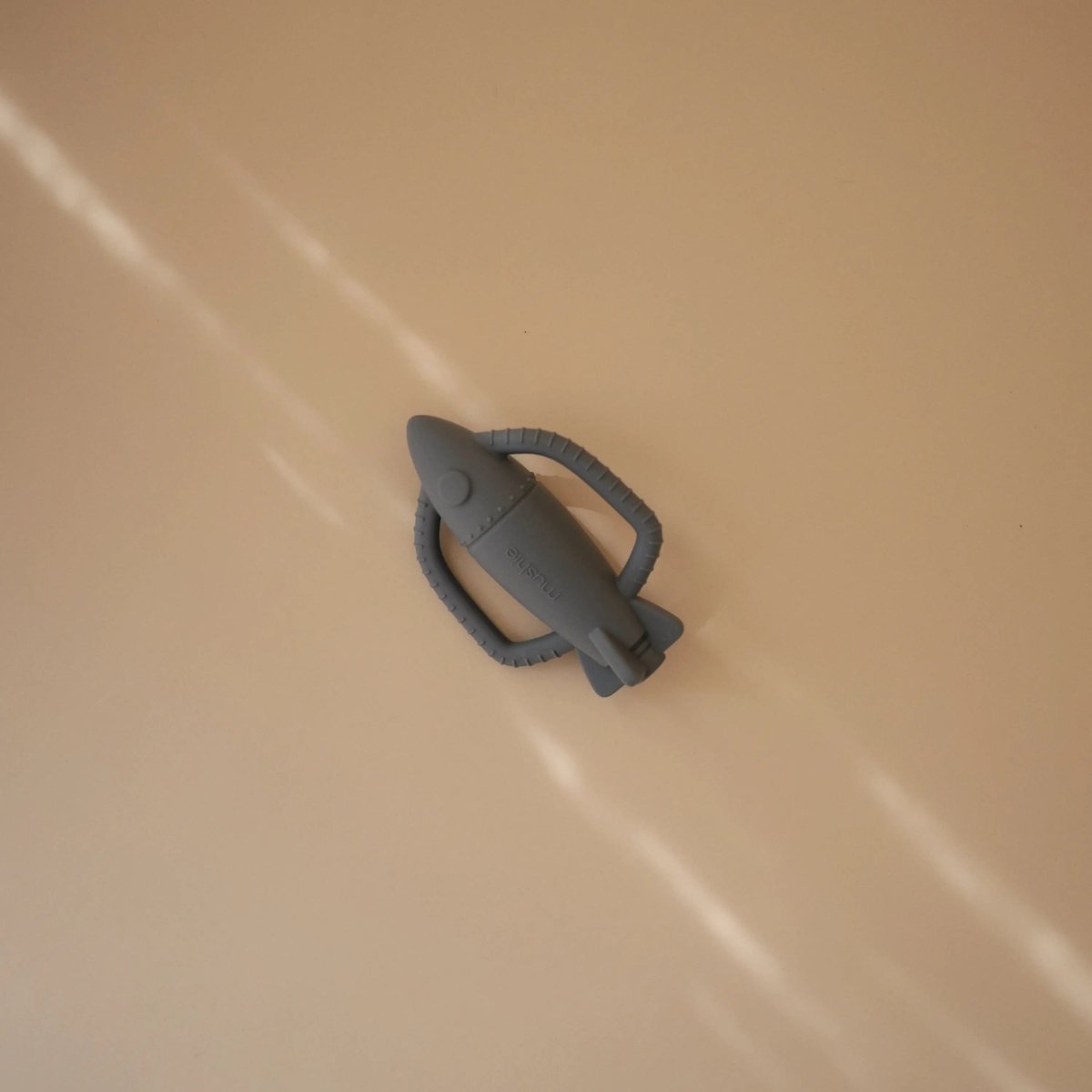 Mushie Rocket Rattle Teether Silicone Baby Toy with Built In Rattle - Everetts Place Boutique - 