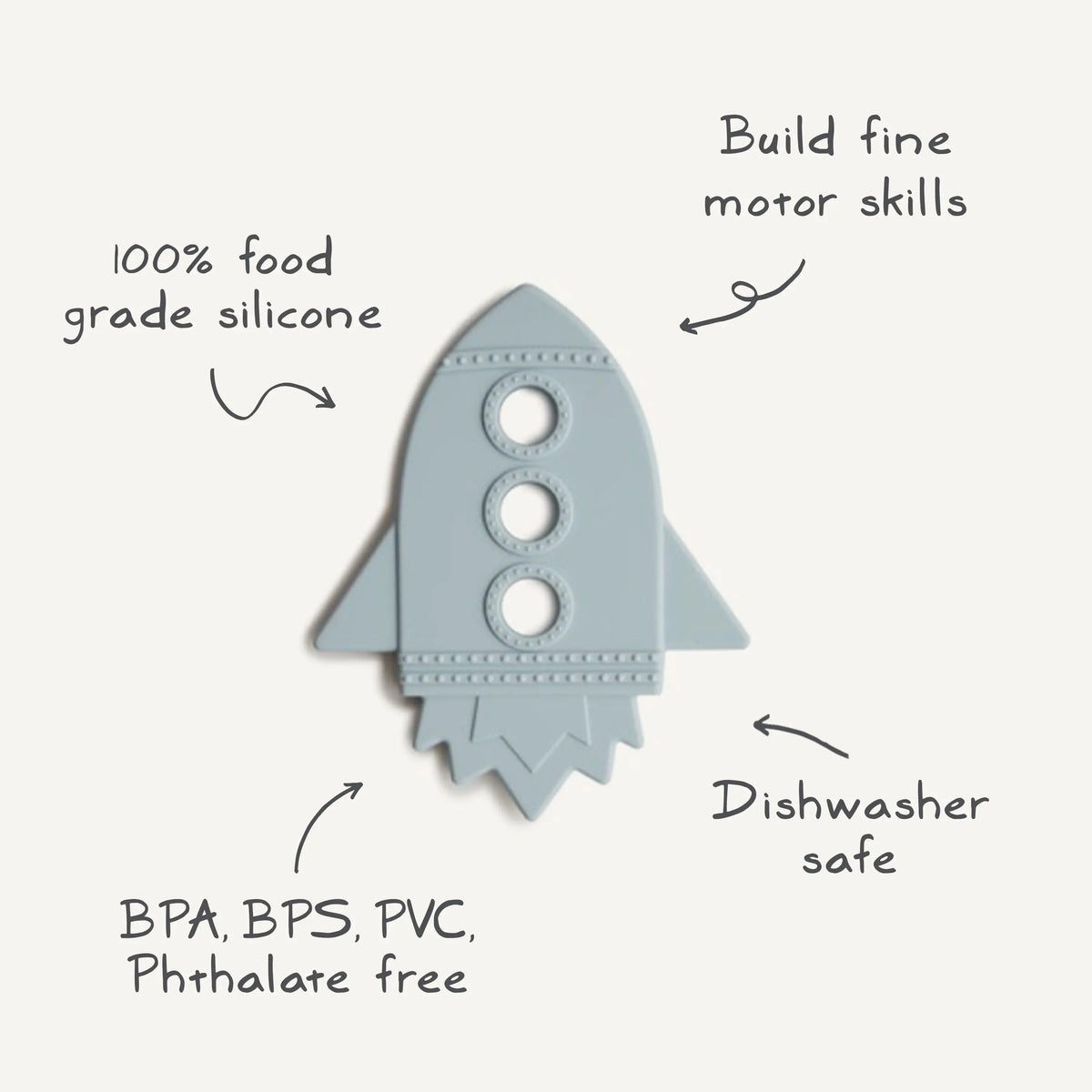 Mushie Rocket Teether - 