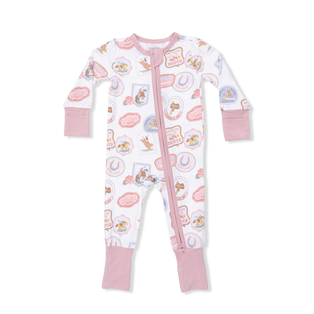 Angel Dear Rodeo Patches Pink - Convertible RomperEveretts Place