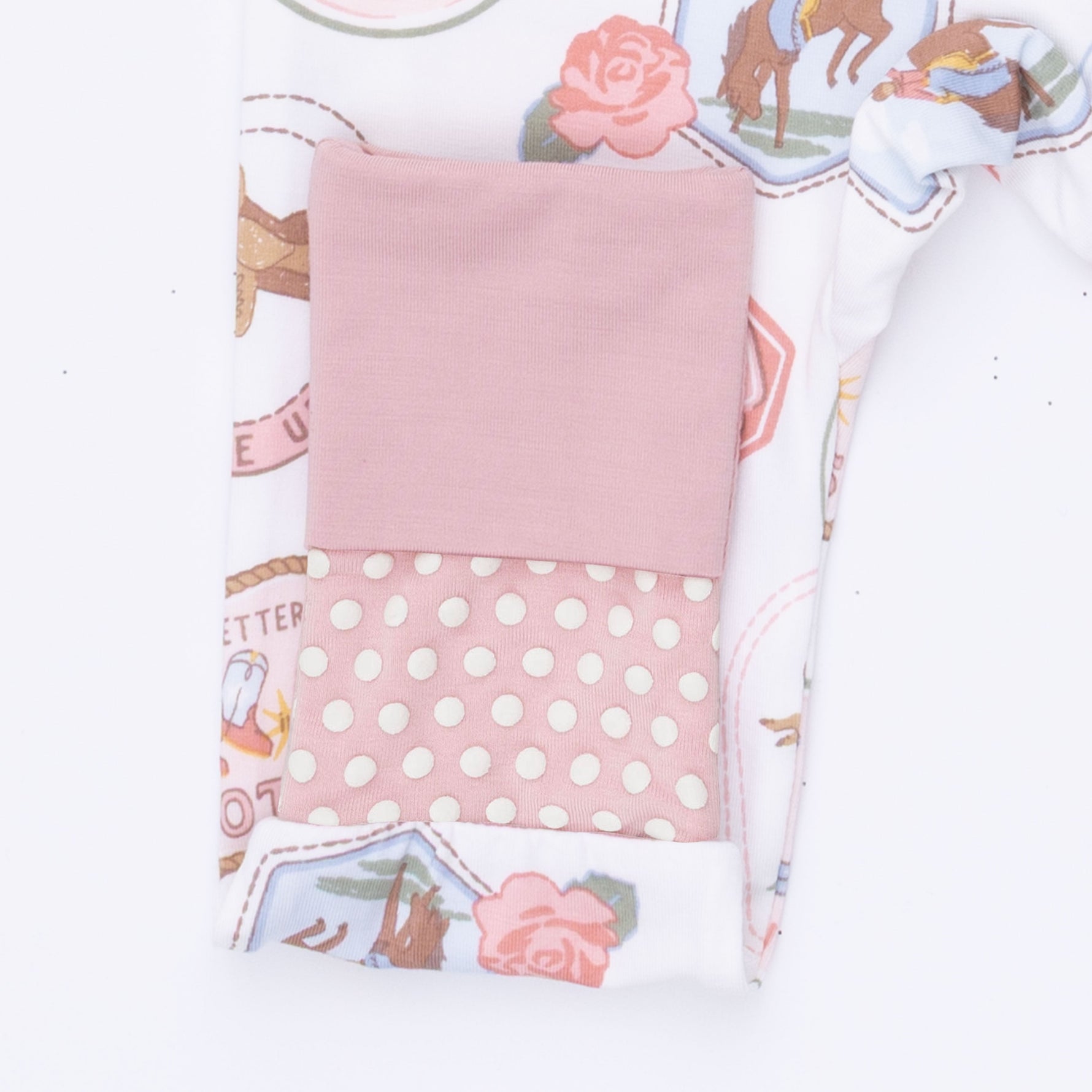 Angel Dear Rodeo Patches Pink - Convertible RomperEveretts Place