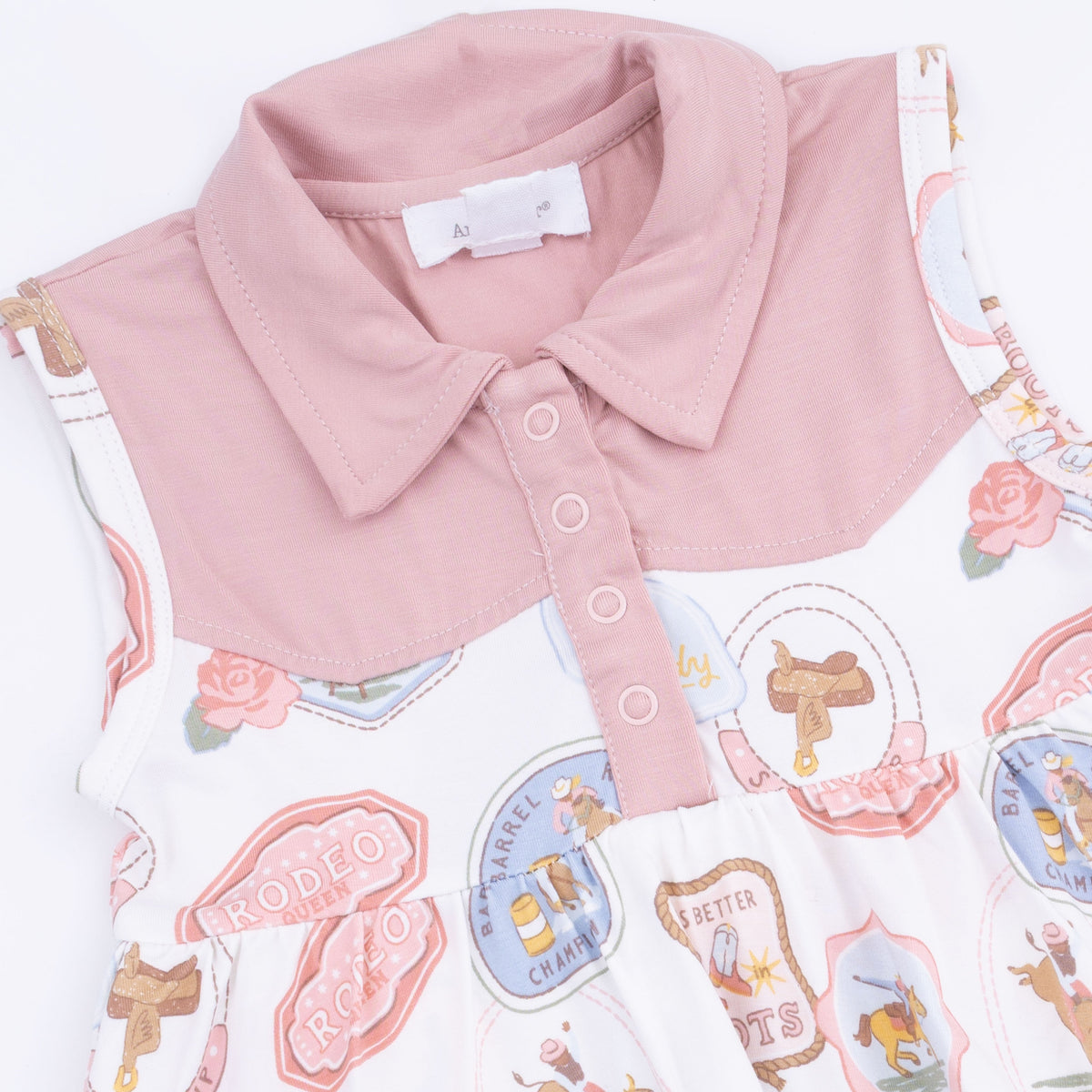 Angel Dear Rodeo Patches Pink - Cowboy Bodysuit DressEveretts Place