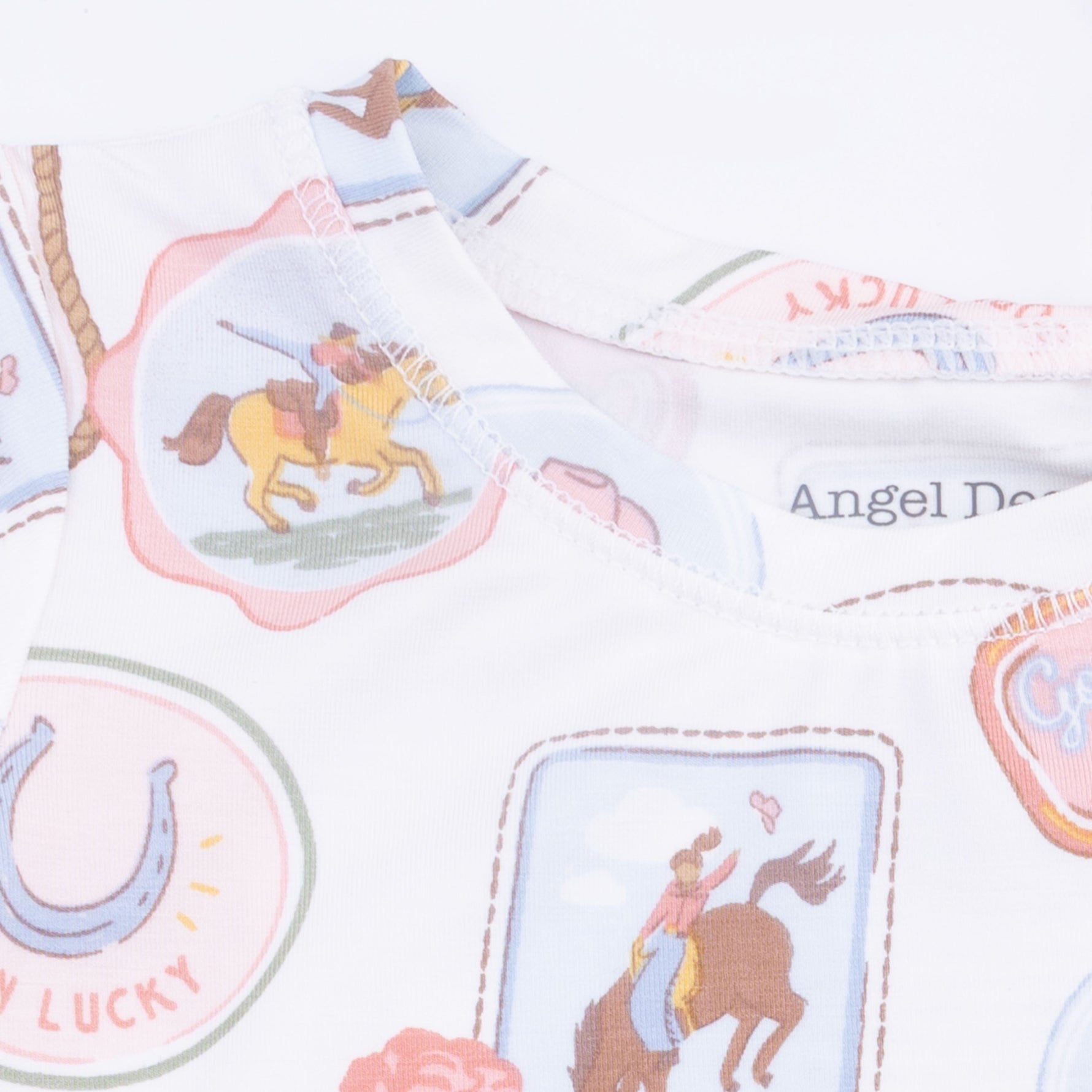 Angel Dear Rodeo Patches Pink - Short Sleeve Loungewear SetEveretts Place