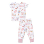 Angel Dear Rodeo Patches Pink - Short Sleeve Loungewear Set - 