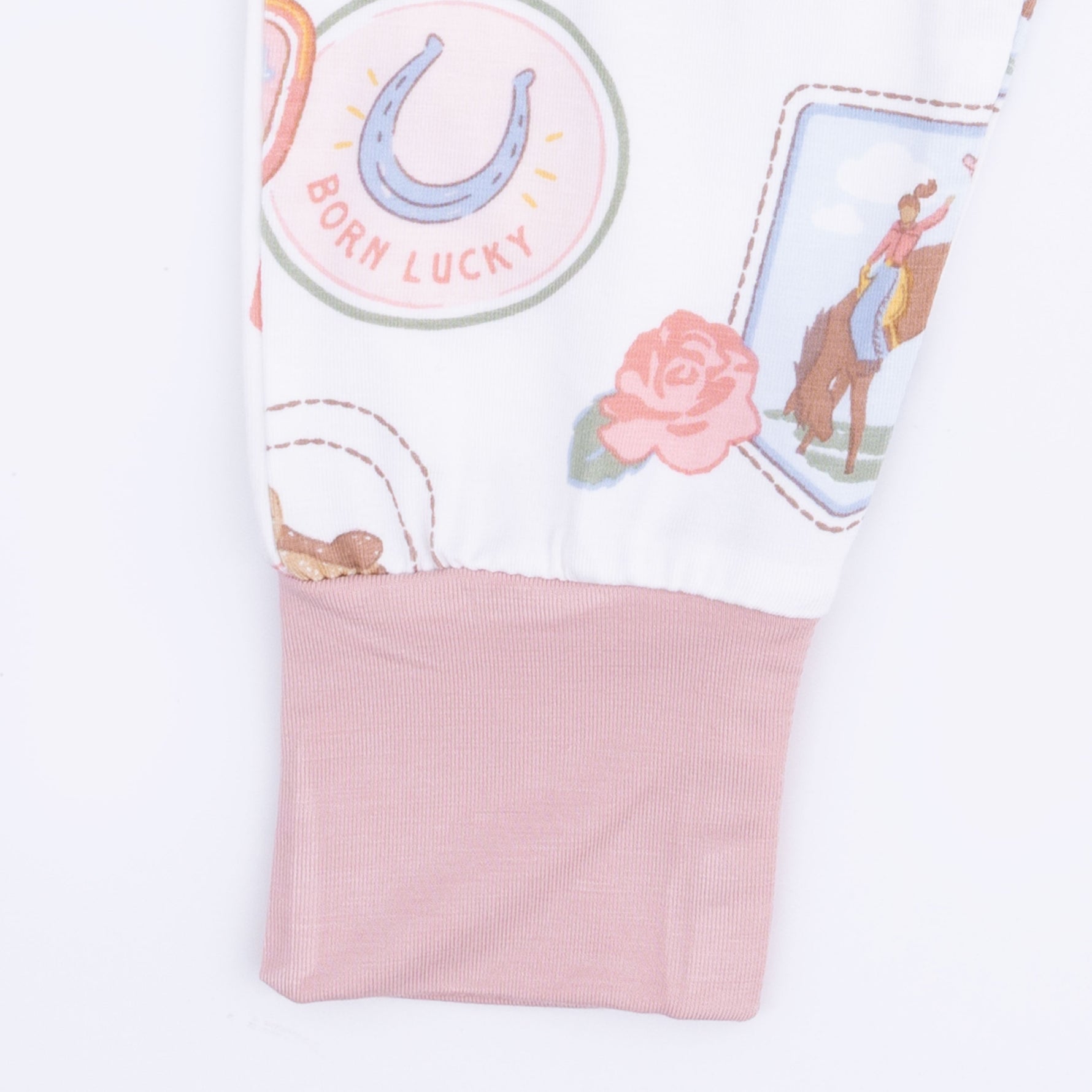 Angel Dear Rodeo Patches Pink - Short Sleeve Loungewear SetEveretts Place