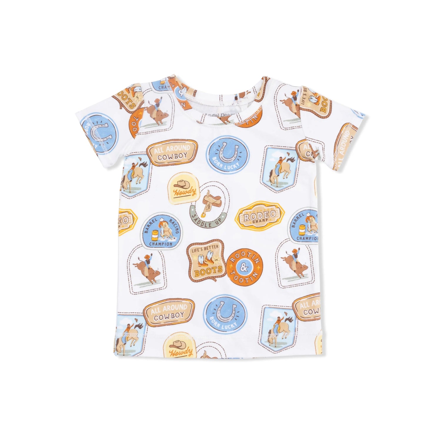 Angel Dear Rodeo Patches Uni - Short Sleeve Loungewear Set - 