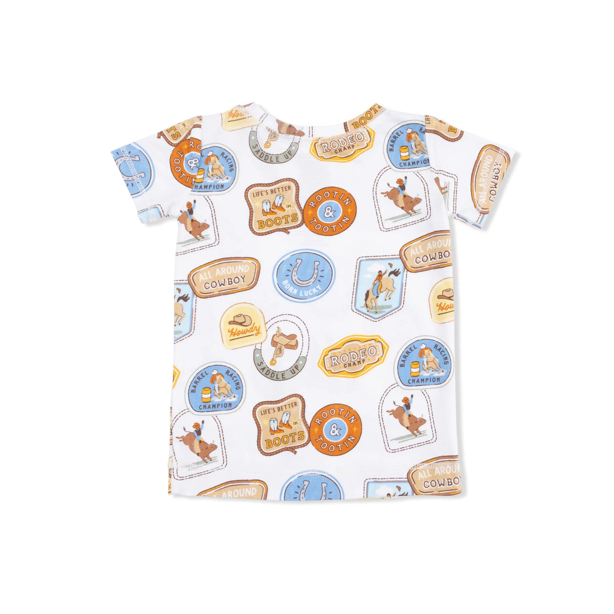 Angel Dear Rodeo Patches Uni - Short Sleeve Loungewear Set - 