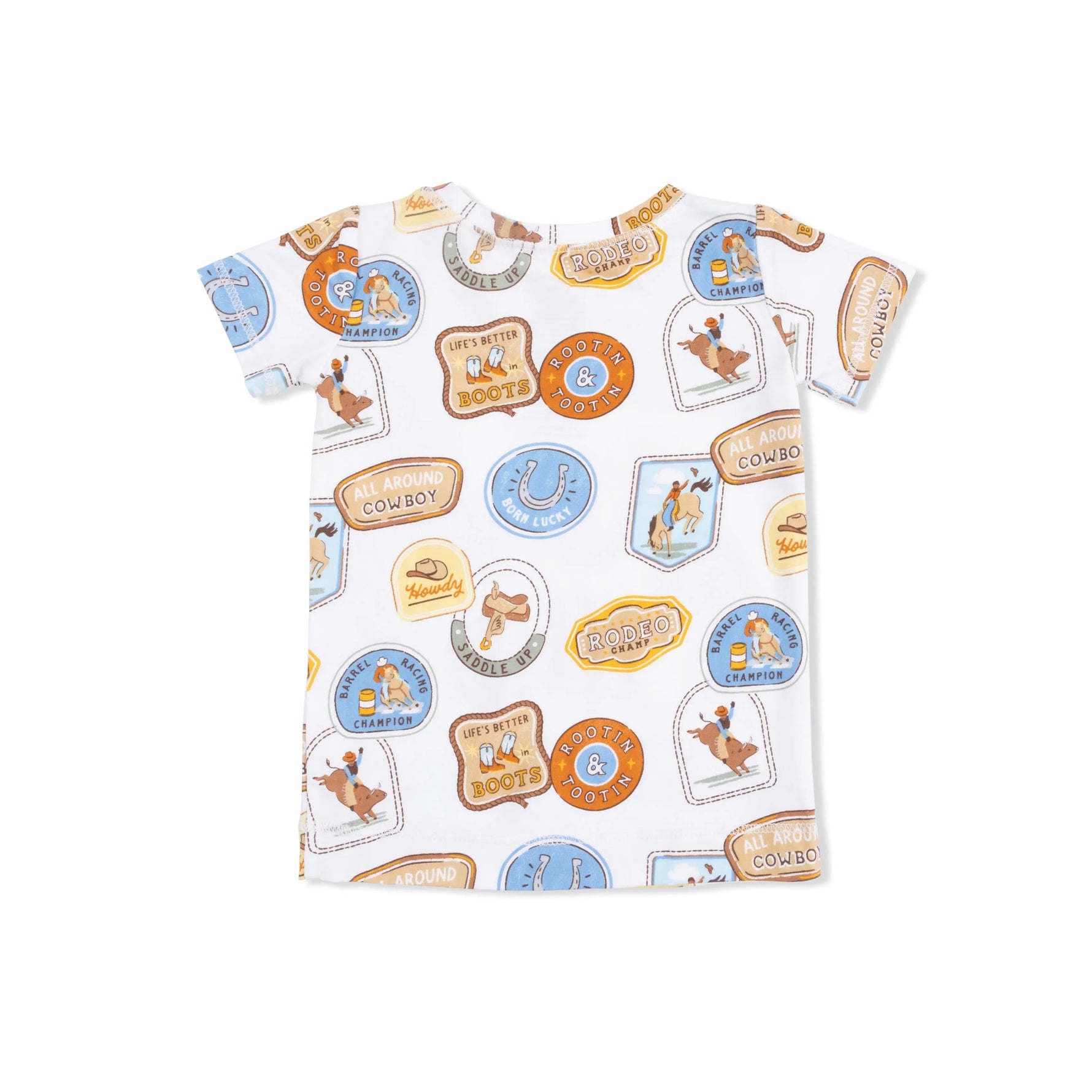 Angel Dear Rodeo Patches Uni - Short Sleeve Loungewear Set - 