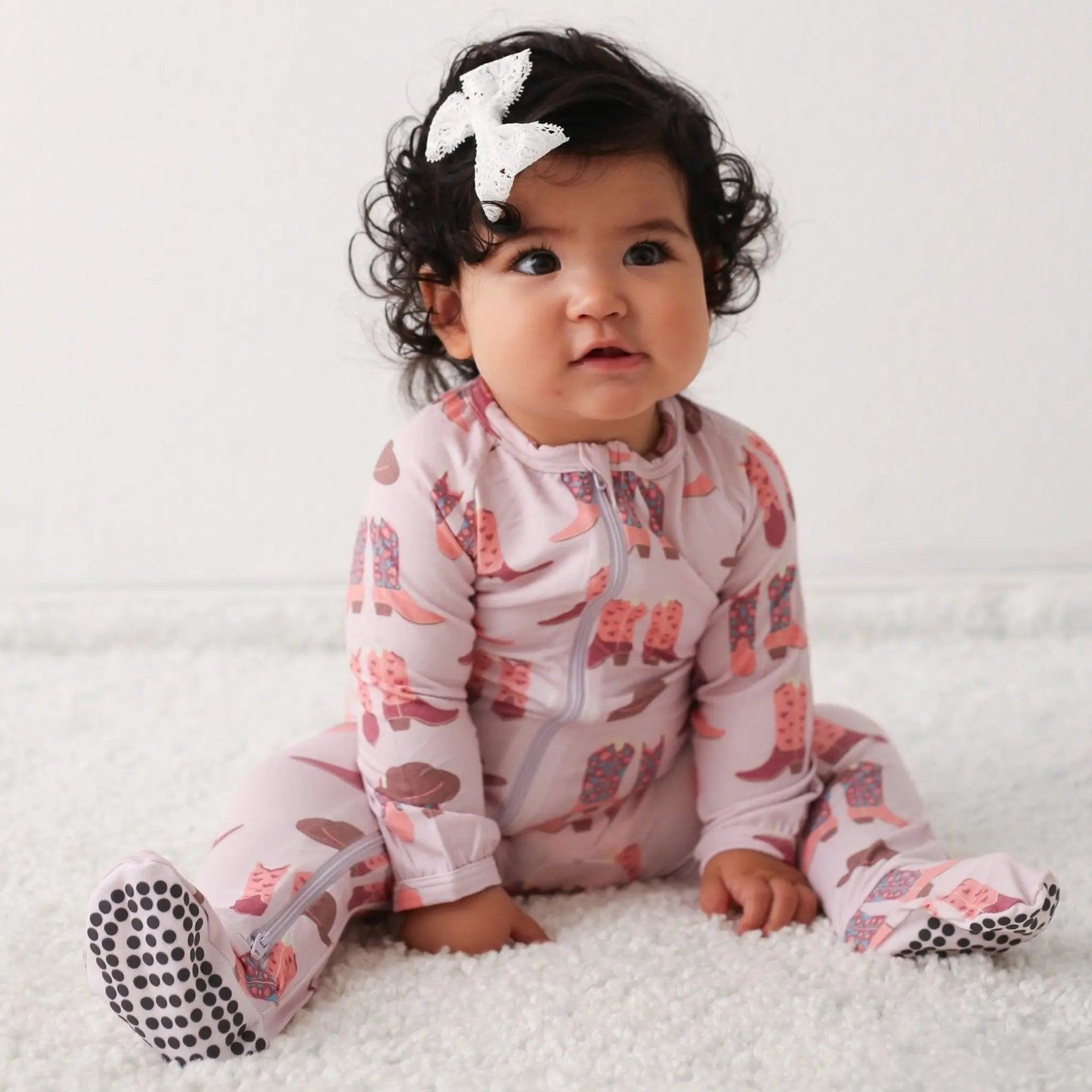 Rodeo Princess Footie - Sleeve, Baby & Toddler Clothing, Textile, Pink, Child | Everetts Place