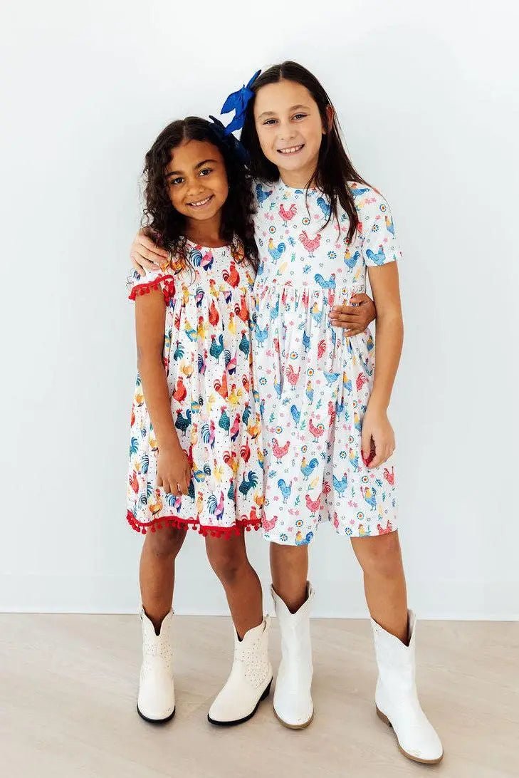 Mila & Rose ® Rooster Pom Pom Dress - 