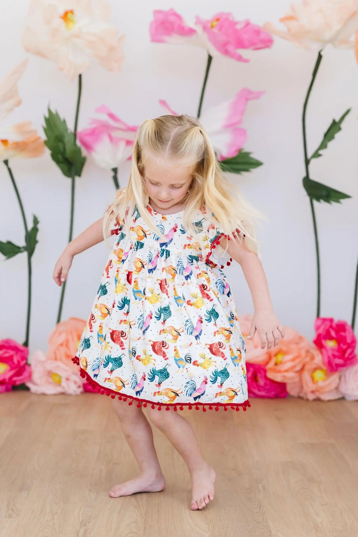 Mila & Rose ® Rooster Pom Pom Dress - 
