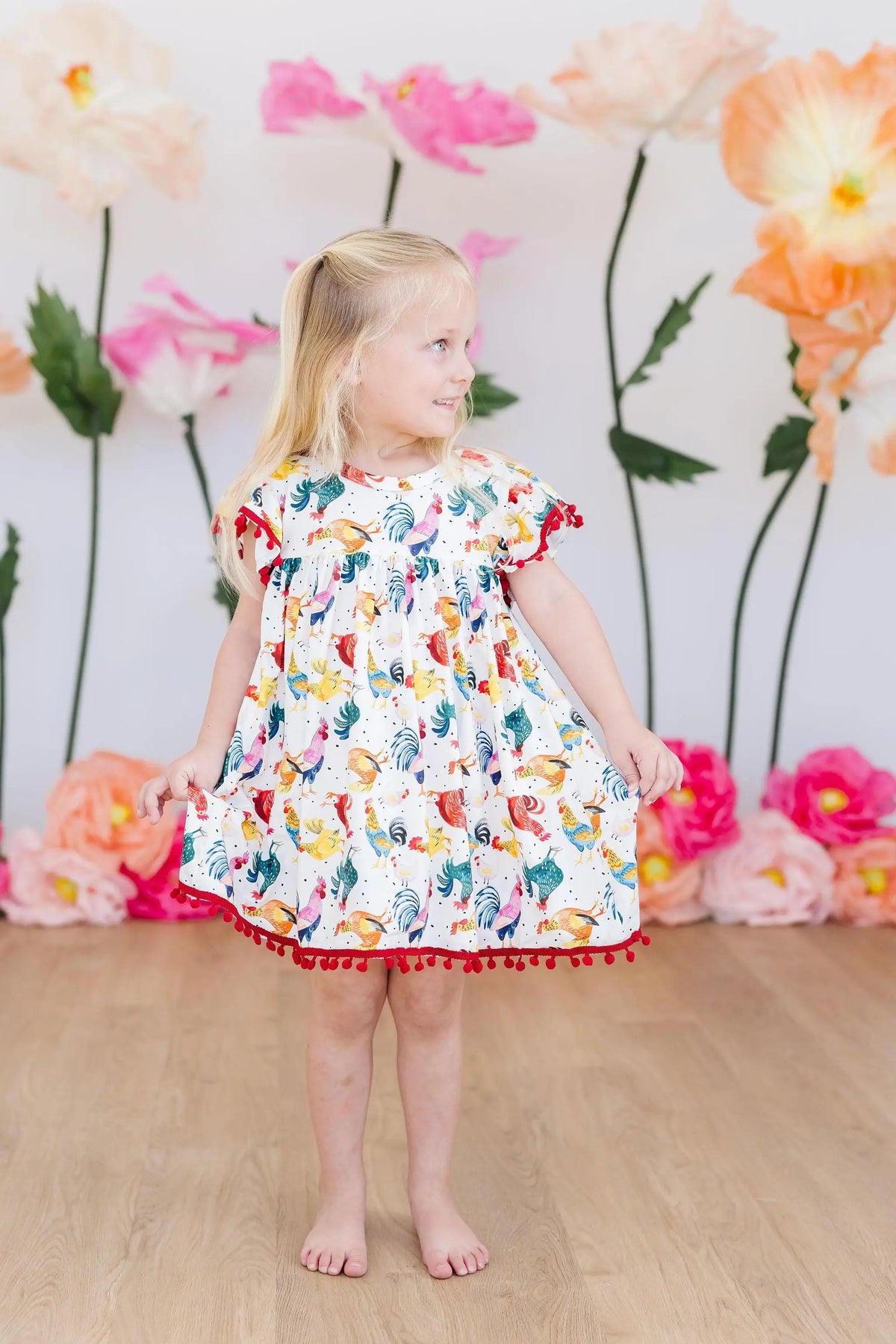 Mila & Rose ® Rooster Pom Pom Dress - 