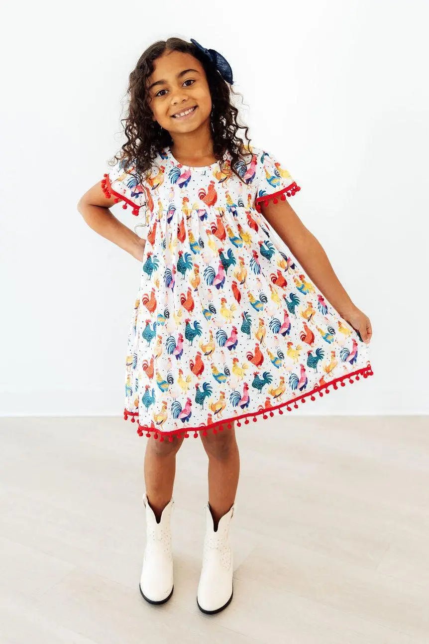 Mila & Rose ® Rooster Pom Pom Dress - 
