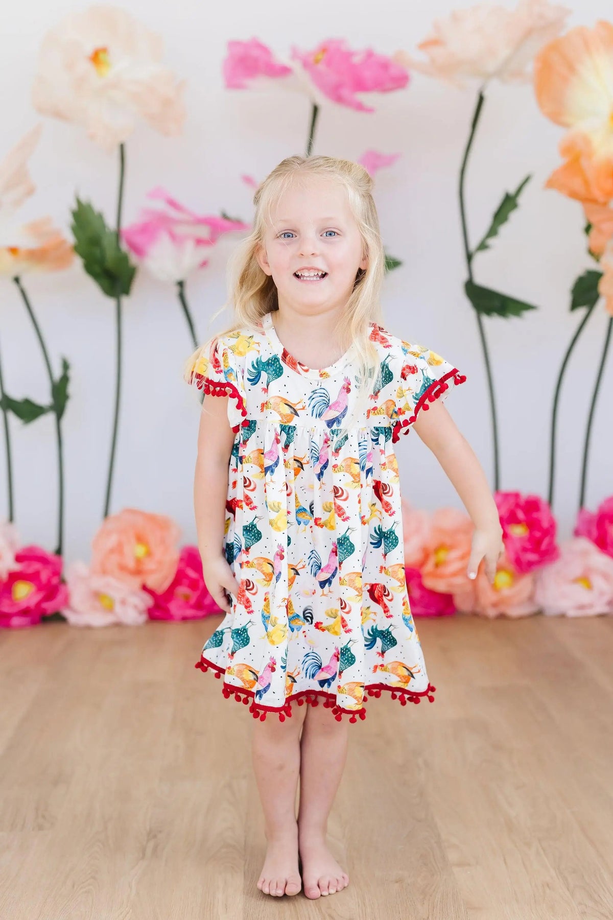 Mila & Rose ® Rooster Pom Pom Dress - 