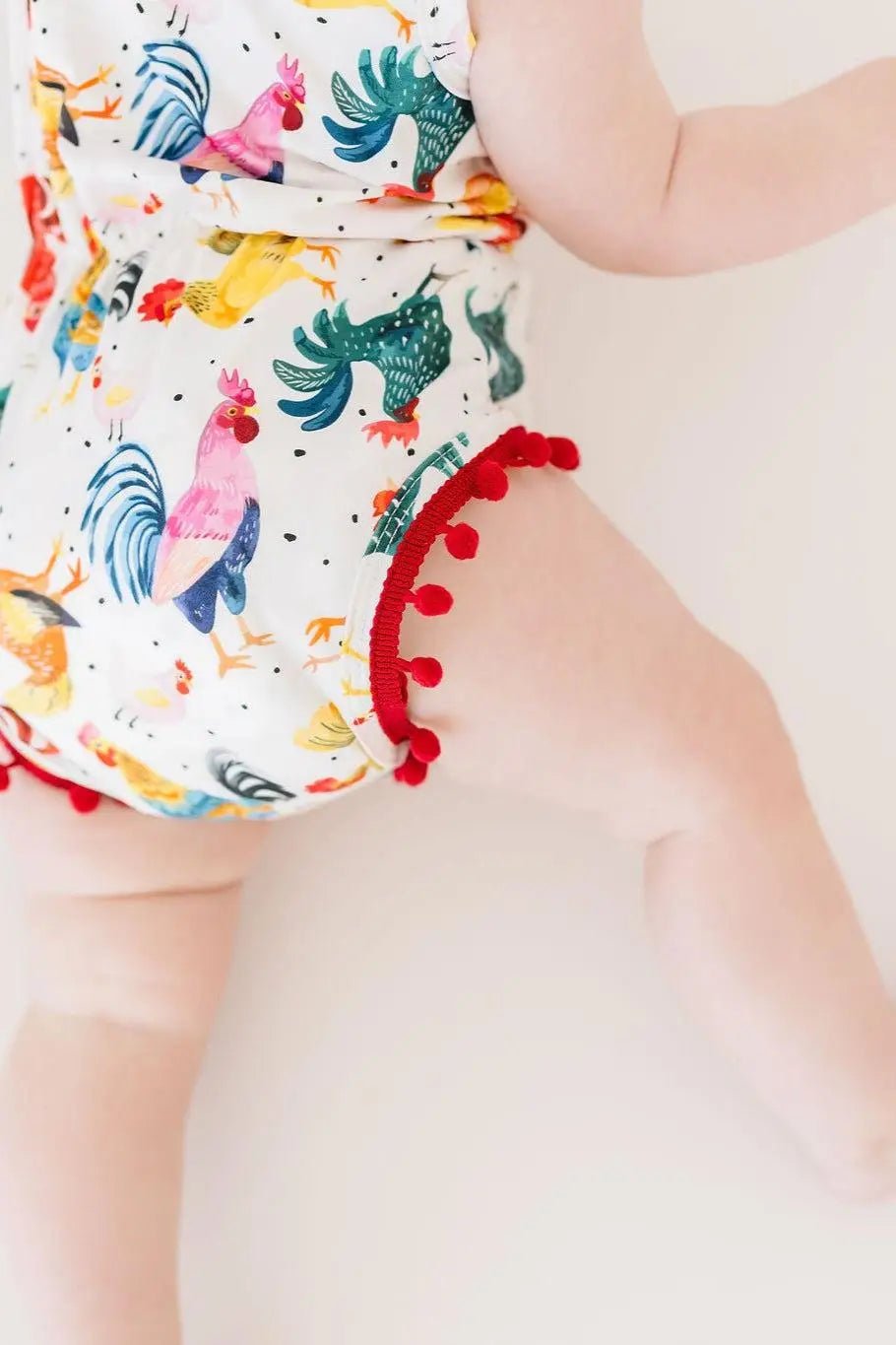 Mila & Rose ® Rooster Pom Pom Romper - 