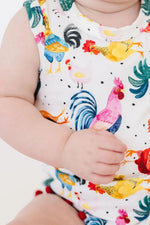Mila & Rose ® Rooster Pom Pom Romper - 