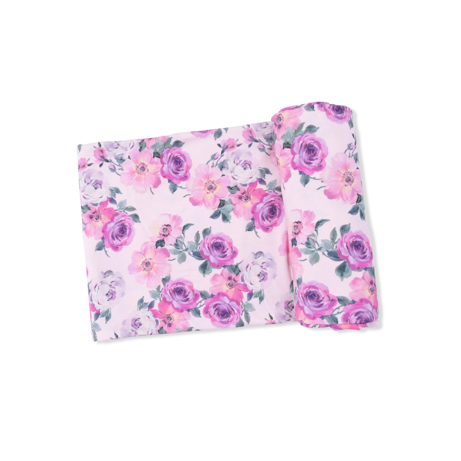 Rose Abundance - Swaddle Blanket - Pink, Purple, Linens, Rose family, Rose | Everetts Place
