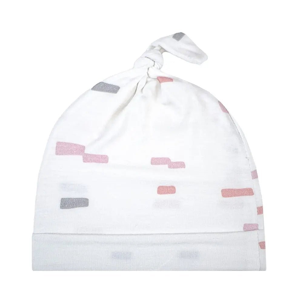 Goosewaddle® | Newborn Baby Blankets Toys Teethers Bibs & More Rose Brick Knotted Baby Beanie with Soft Materials