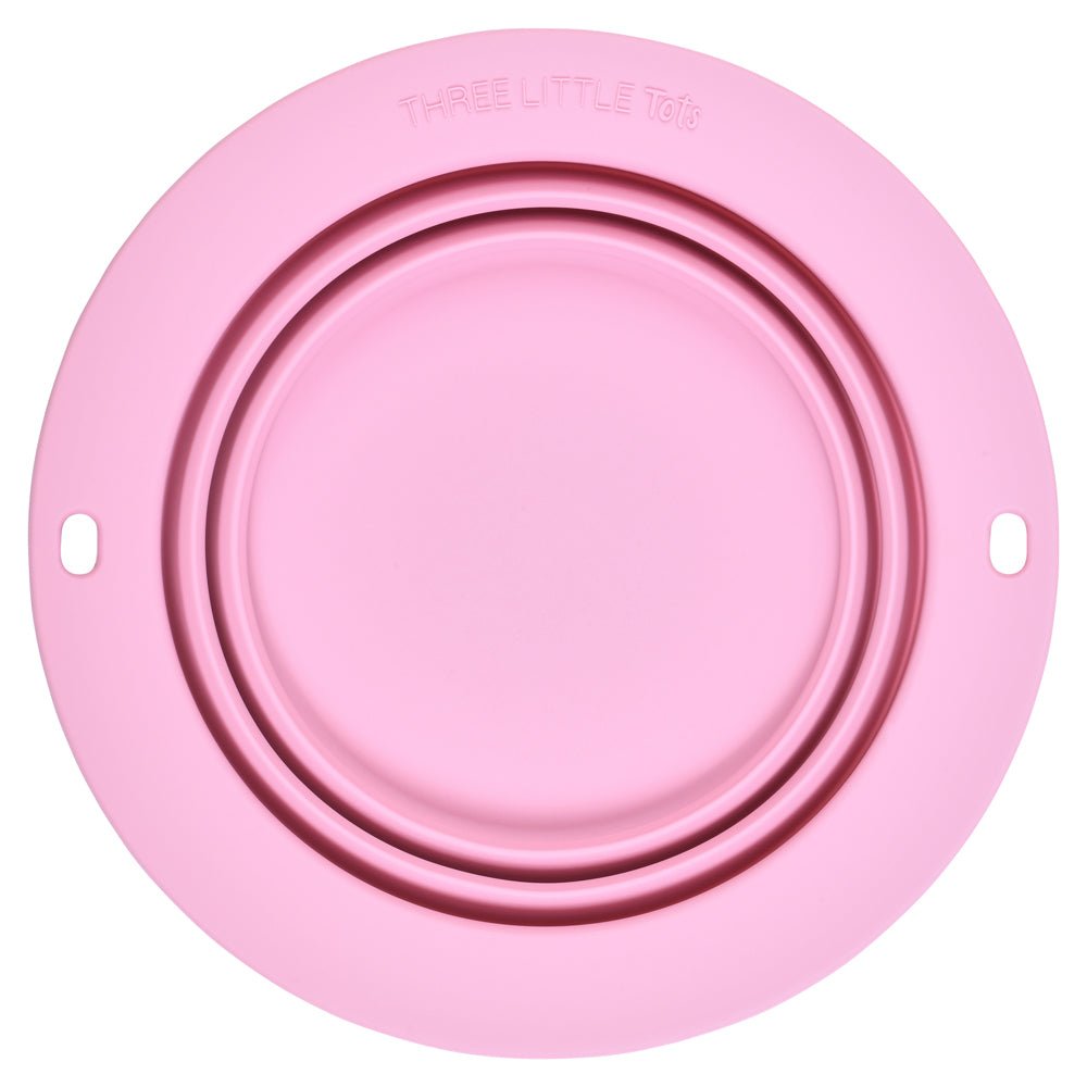 Three Little Tots Rose Collapsible Bowl for Travel or Home - 