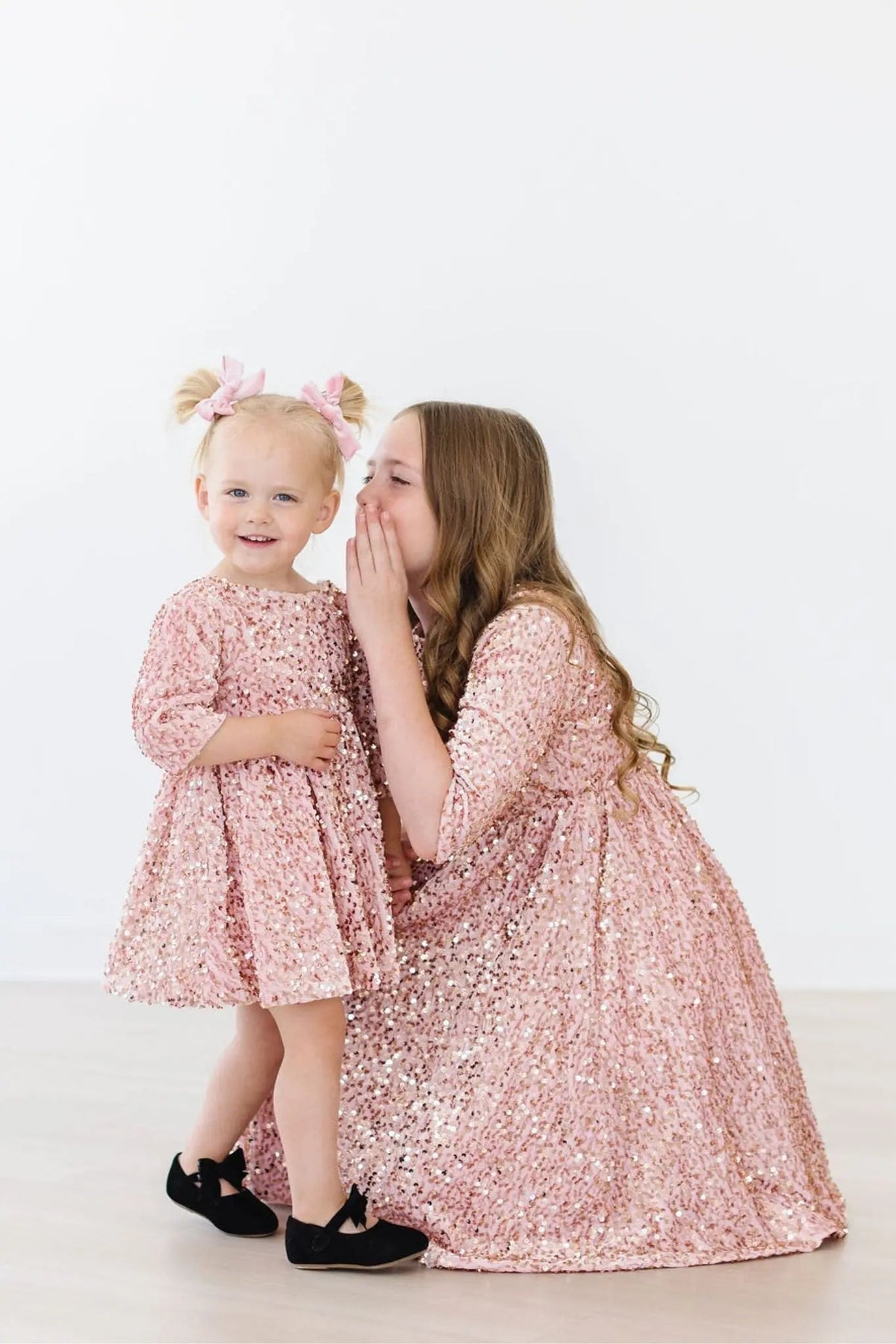 Mila & Rose ® Rose Gold Velvet Sequin Dress - 