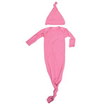 Three Little Tots Rose Knotted Newborn Baby Gown - 