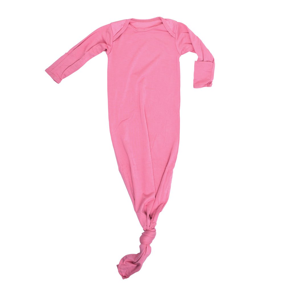 Three Little Tots Rose Knotted Newborn Baby Gown - 