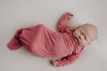 Three Little Tots Rose Knotted Newborn Baby Gown - 