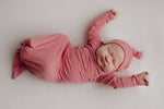 Three Little Tots Rose Knotted Newborn Baby Gown - 