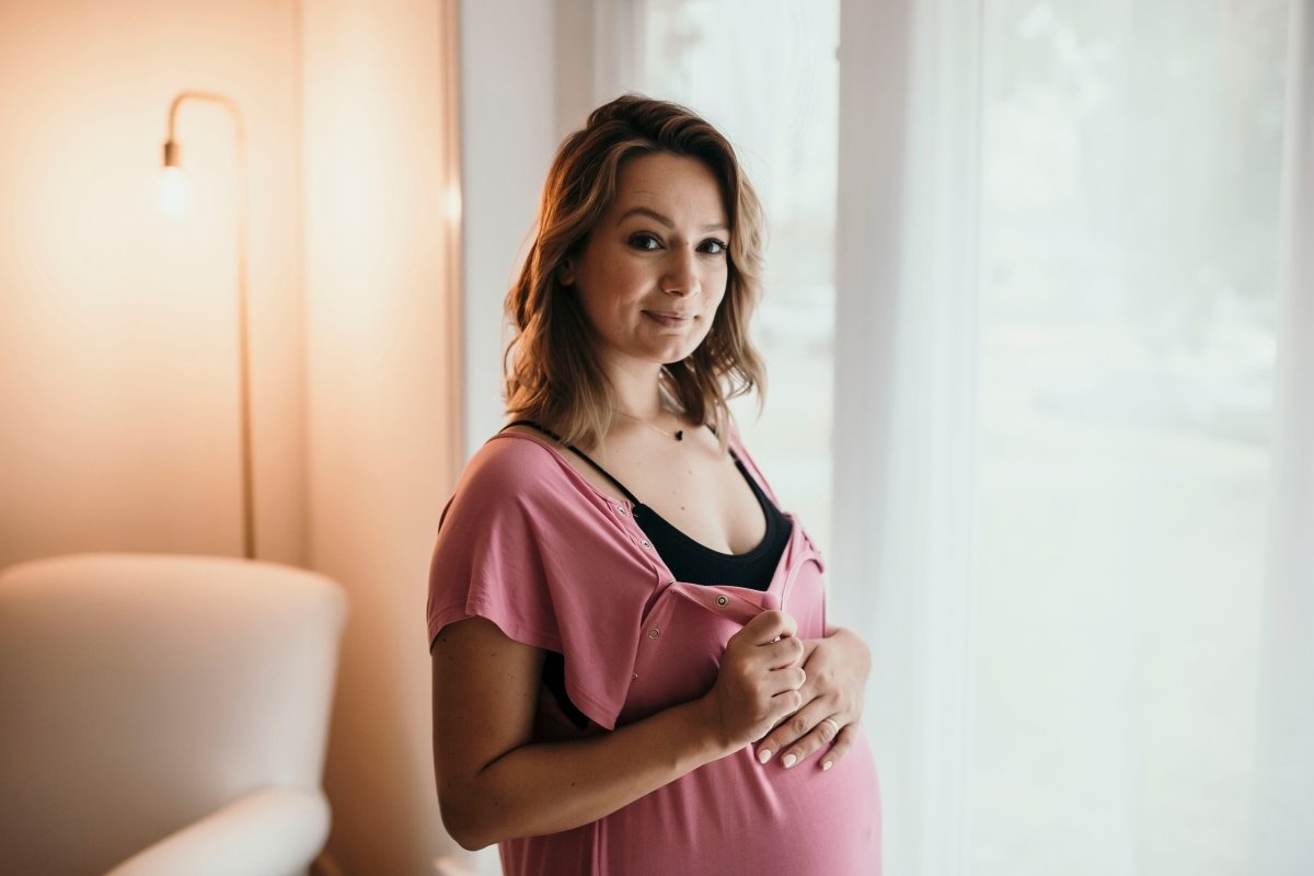 Three Little Tots Rose Mommy Labor and Delivery Nursing Hoospital Gown - 